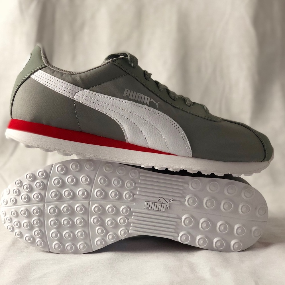 Puma Turin Limestone-Puma White Fashion Sneakers - Picture 4 of 7